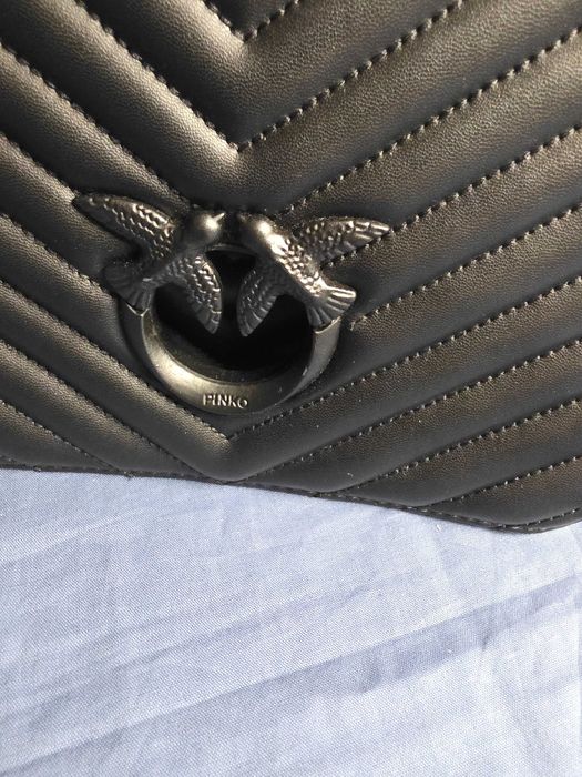 torebka damska torba Pinko czarny znaczek premium