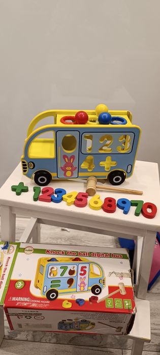 Іграшка сортер автобус дерев'яна іграшка