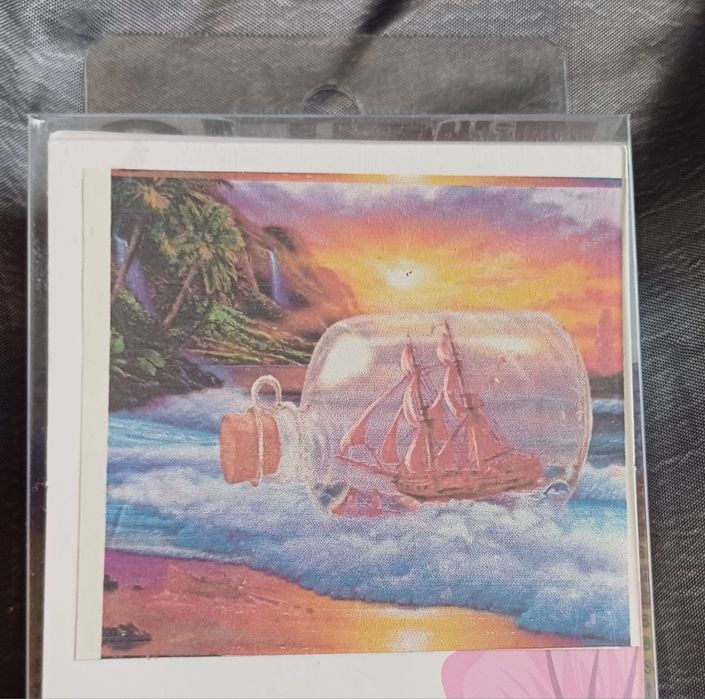 Wyklejanka diamentowa. List w butelce.