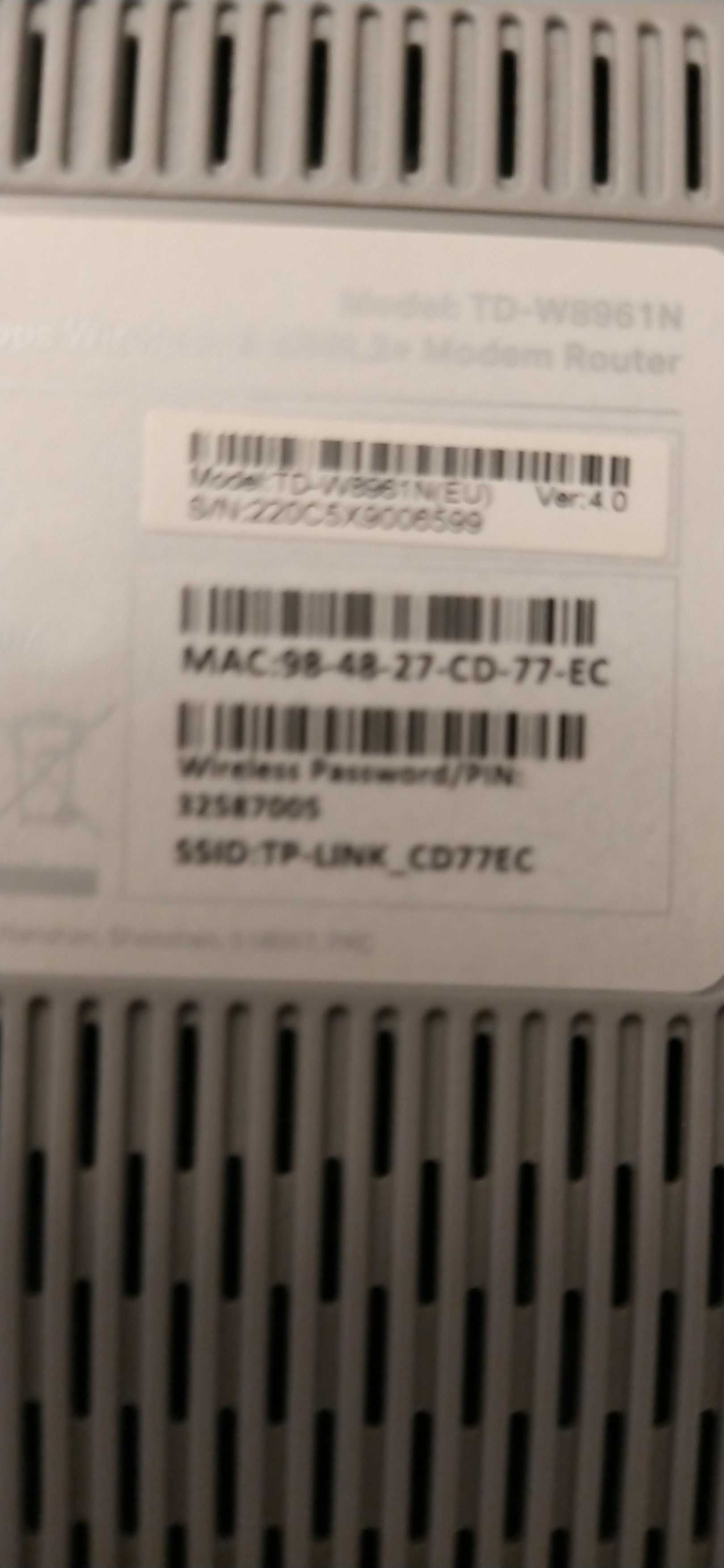 Ruter modem ADSL2+ Tp-Link TD-W8961ND