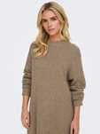 Sweter brązowy długi Only S