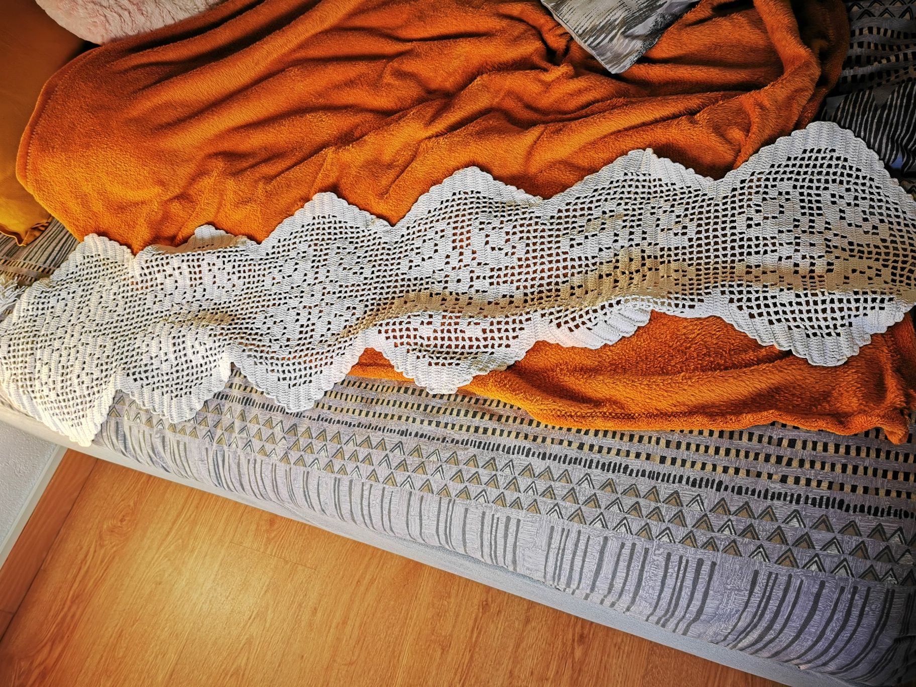 Naperon crochet branco
