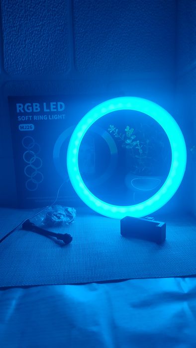 Кільцева лампа MJ 26 , 26 см RGB / Кольцевая лампа 26см разноцветная