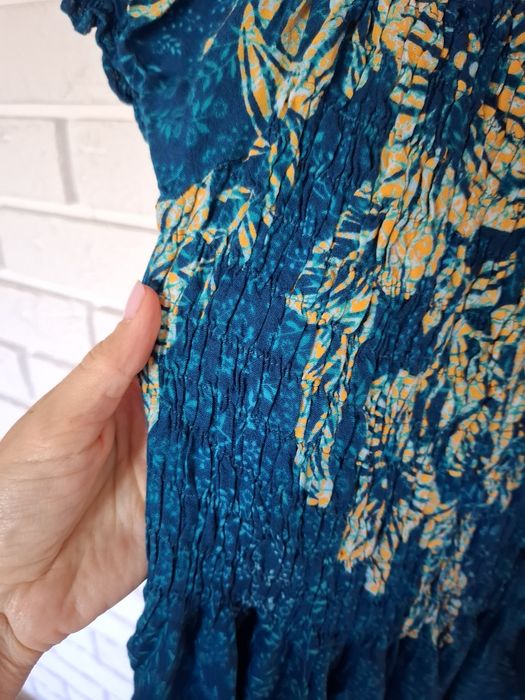 Sukienka boho z marszczeniem 152 cm