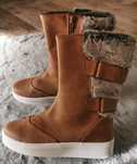 Obuwie damskie ocieplane camel rozmiar 38 bonprix