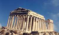 Realistyczna makieta: Partenon w skali 1:220 diorama z gablotką