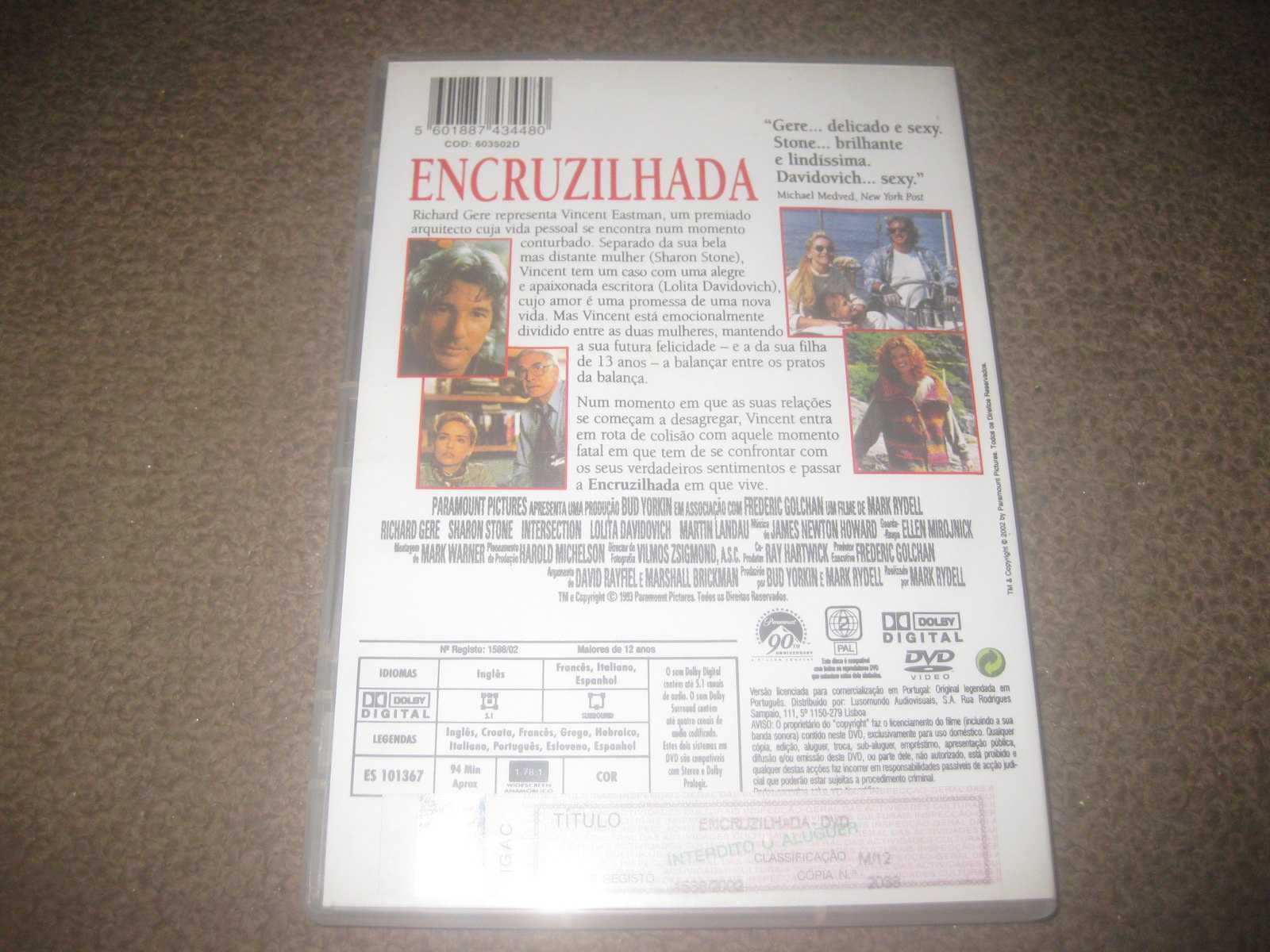 DVD "Encruzilhada" com Richard Gere/Raro!