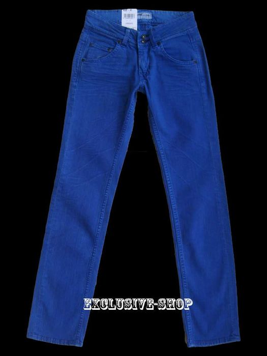 Spodnie jeansowe Lee AMY kobaltowe biodrówki W28 L33 pas 79 cm