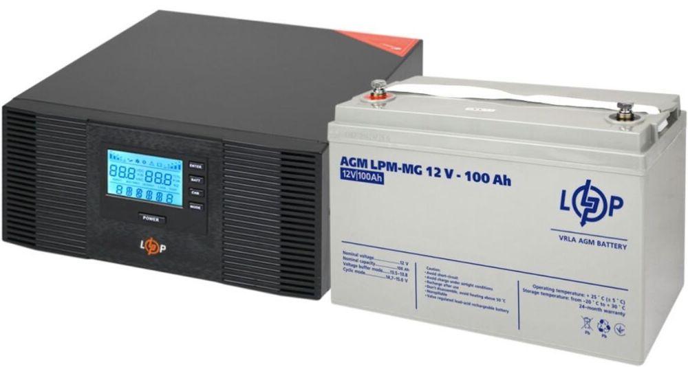 Компл резервного живлення ДБЖ+мультигелева батарея(UPS B1500+MG 1200W)