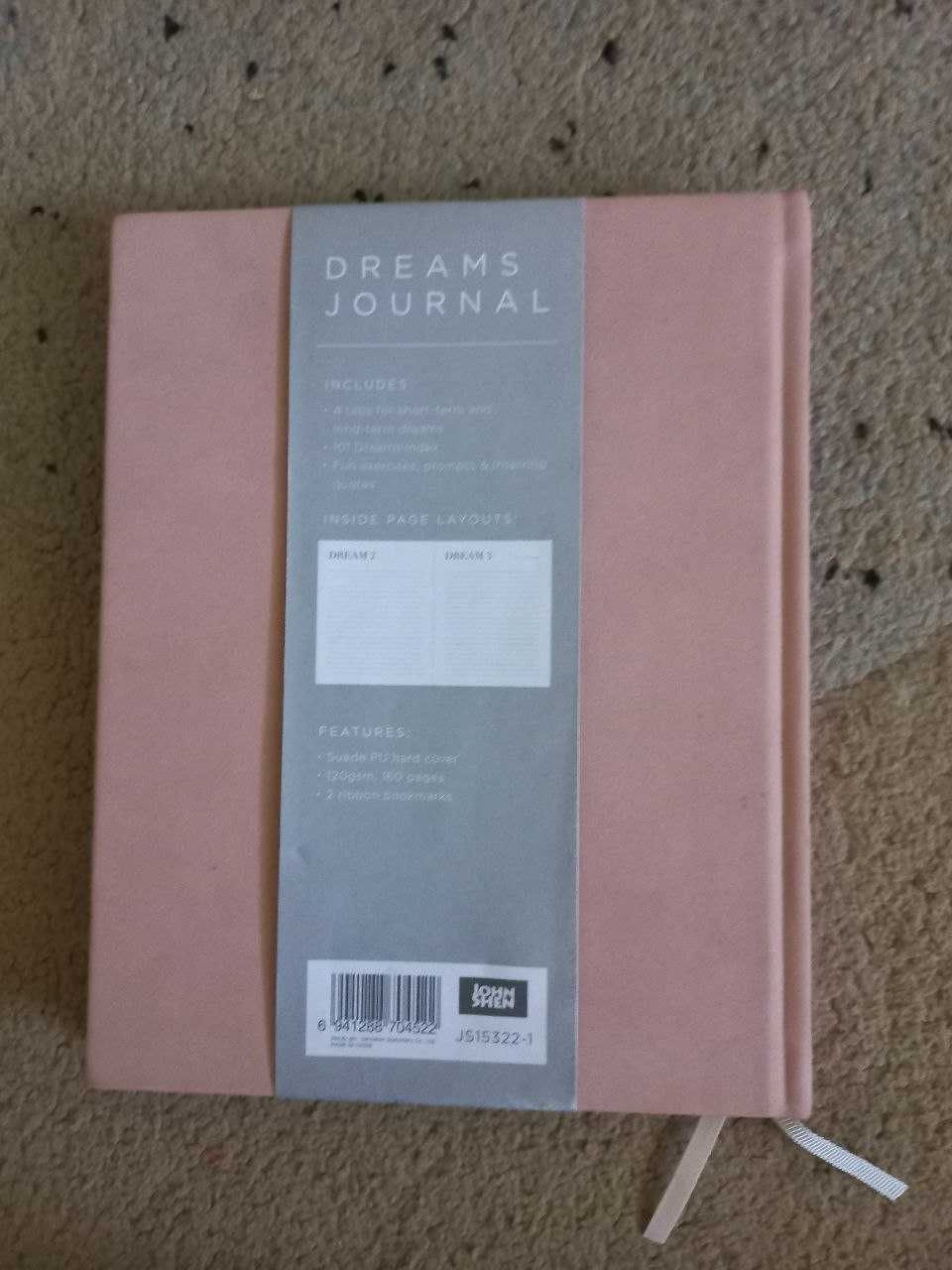 Новий блокнот Dreams journal, журнал-книга мрій/бажань велюр, нубук