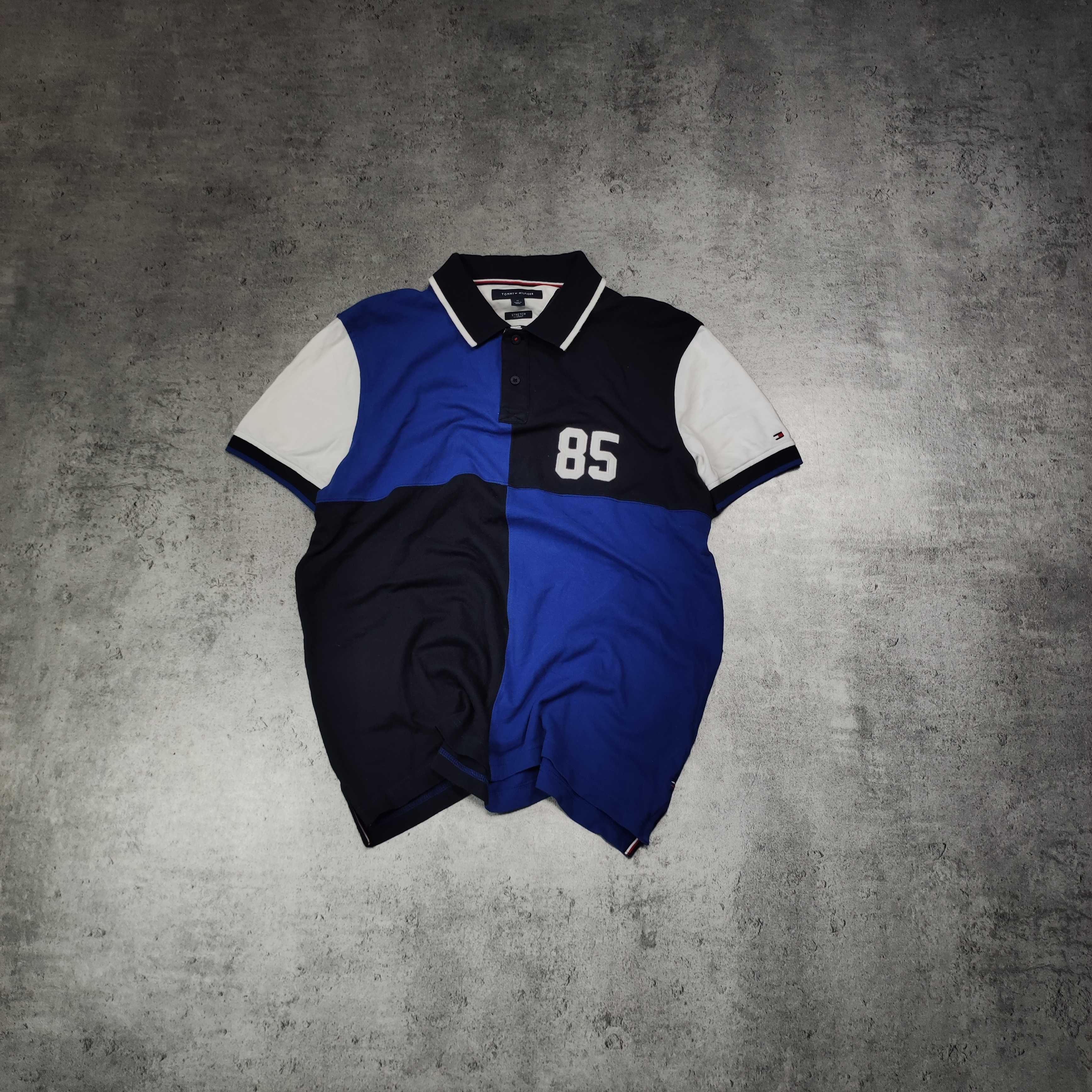 MĘSKA Koszulka Polo Elegancka Bawełna PREMIUM Tommy Hilfiger 85 Haft