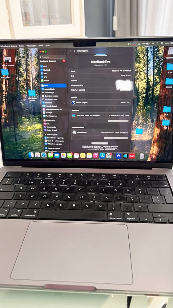 Macbook apple M1 PRO 1TB disco