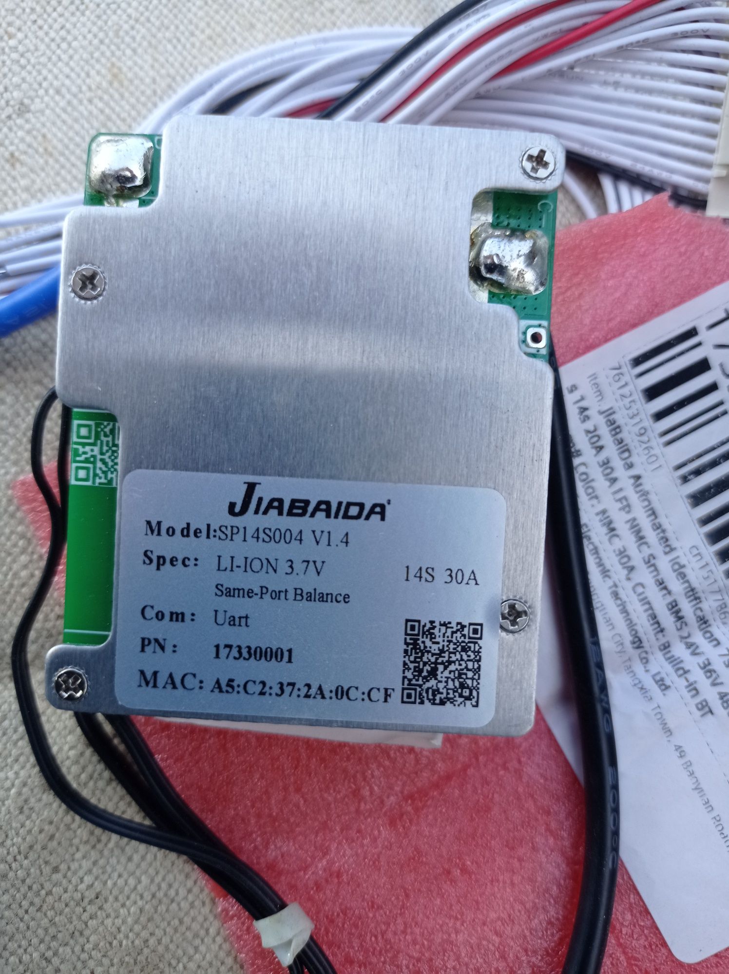 Продам Smart BMS JIABAIDA 30A 7S-14S плата з Bluetooth