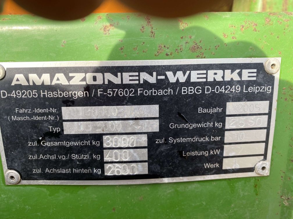 Amazone ug3000 Nova novacat 352