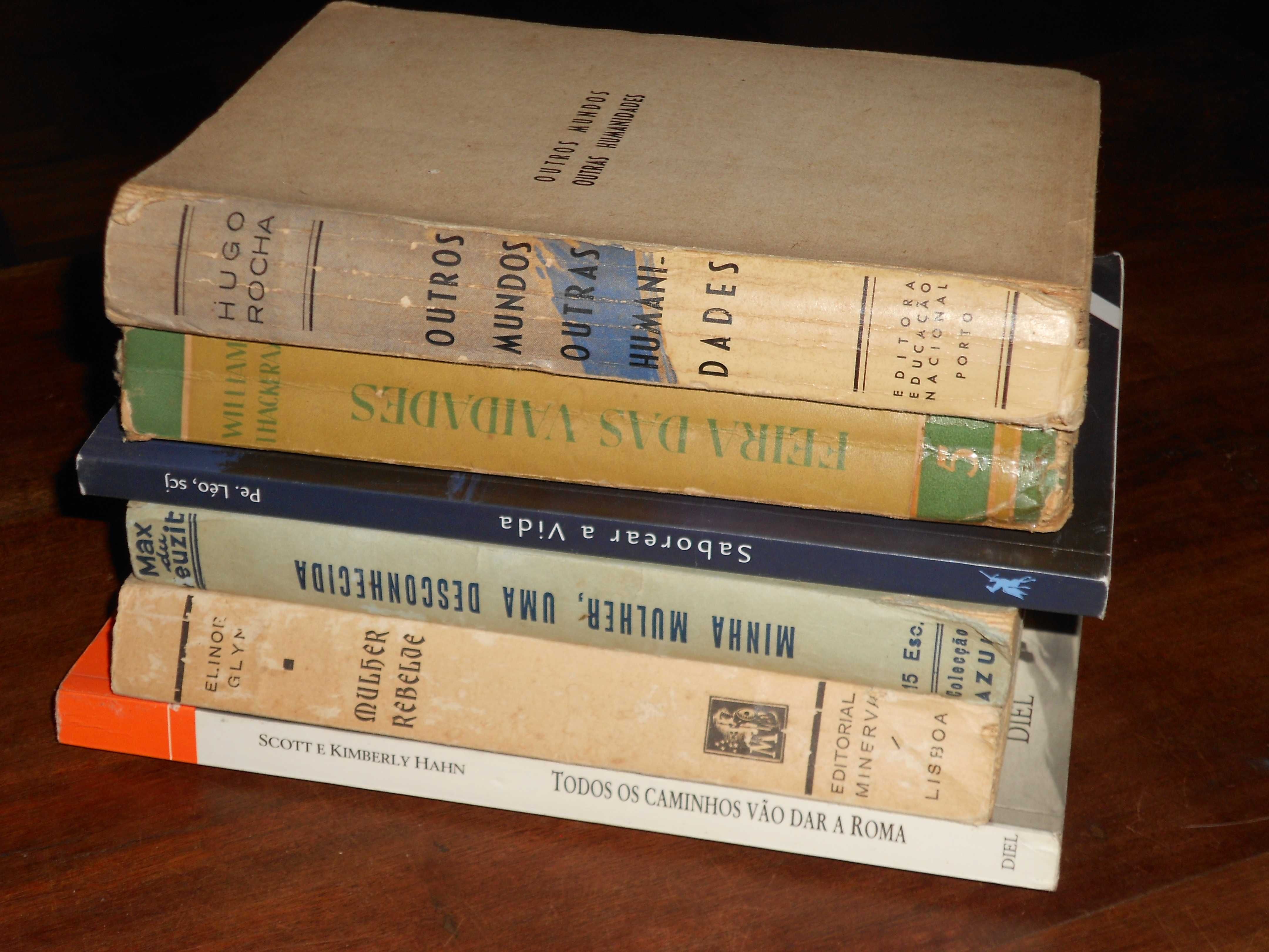 Livros Thackeray, Hugo Rocha, Max Veuzit, Elinor Glyn, Hahn, Padre Leo