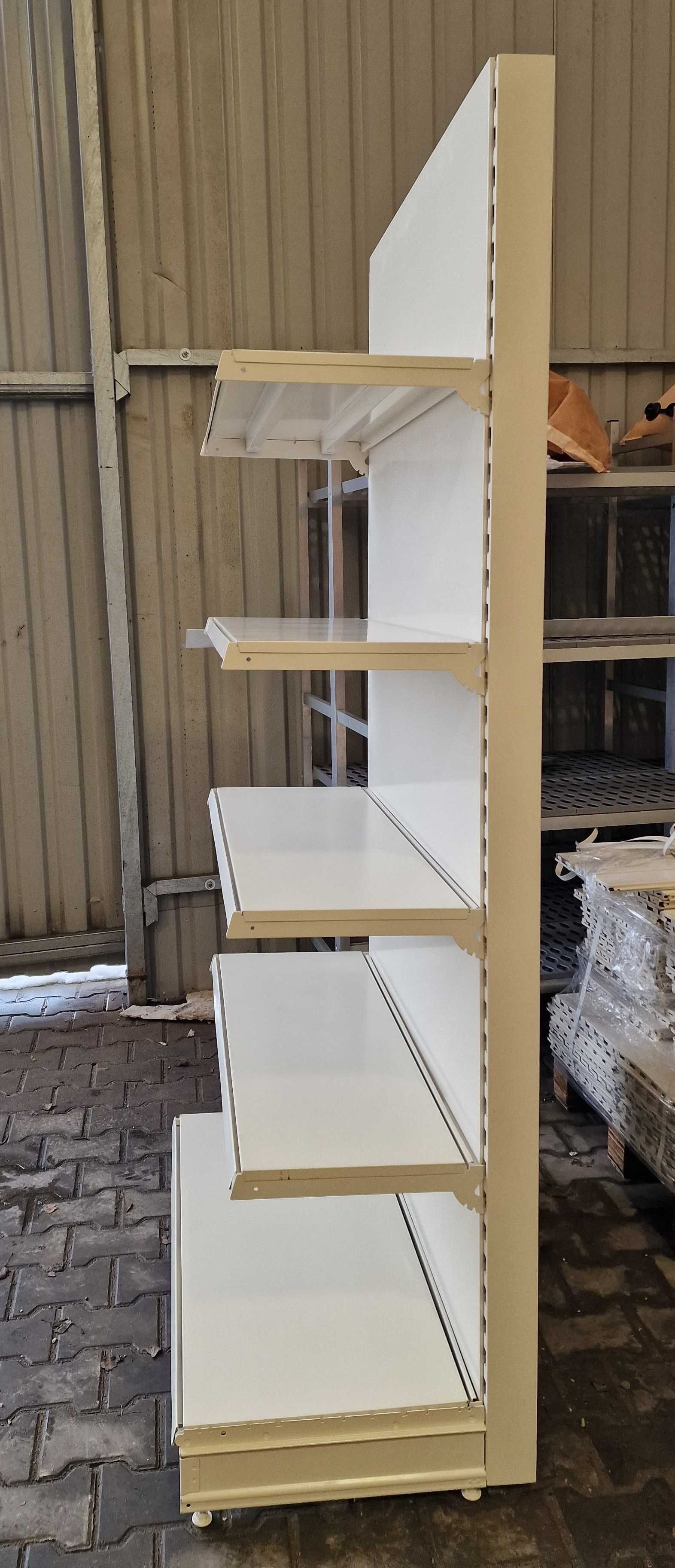 Regał sklepowy używany, moduł dostawny, regał metalowy 210/100/47