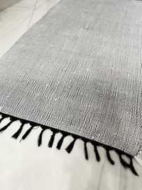 Килимок ковер коврик Pepco плетений чорно-білий