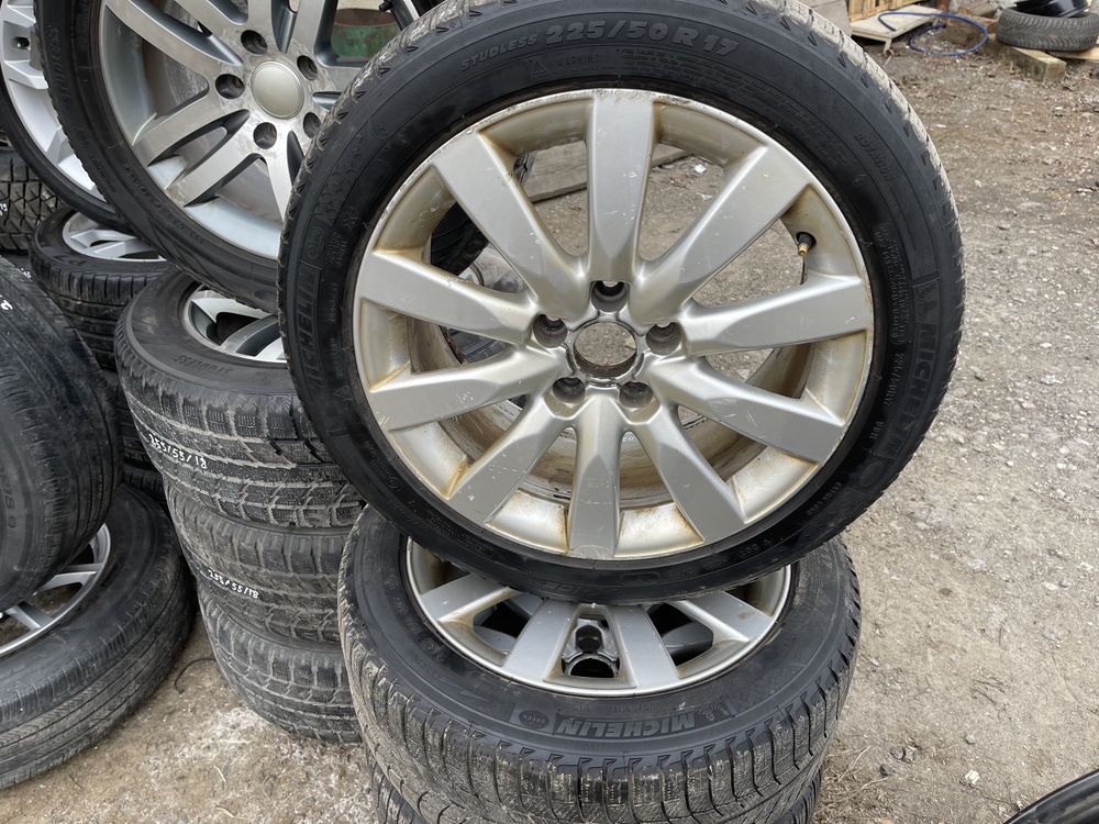 Диски R17 audi титани шини резина колеса