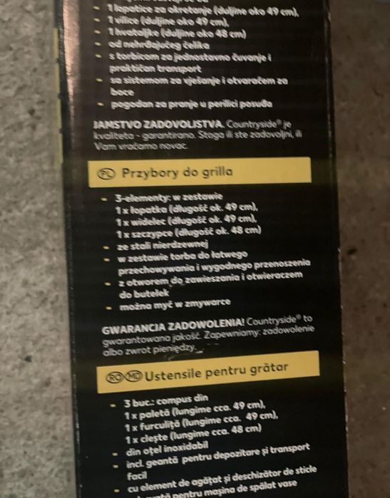 Zestaw przyborów grillowych