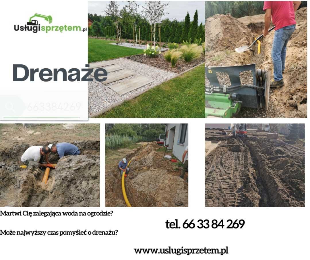 Rozwożenie ziemi,  glebogryzarką separacyjną, minikoparką,mulczowanie,