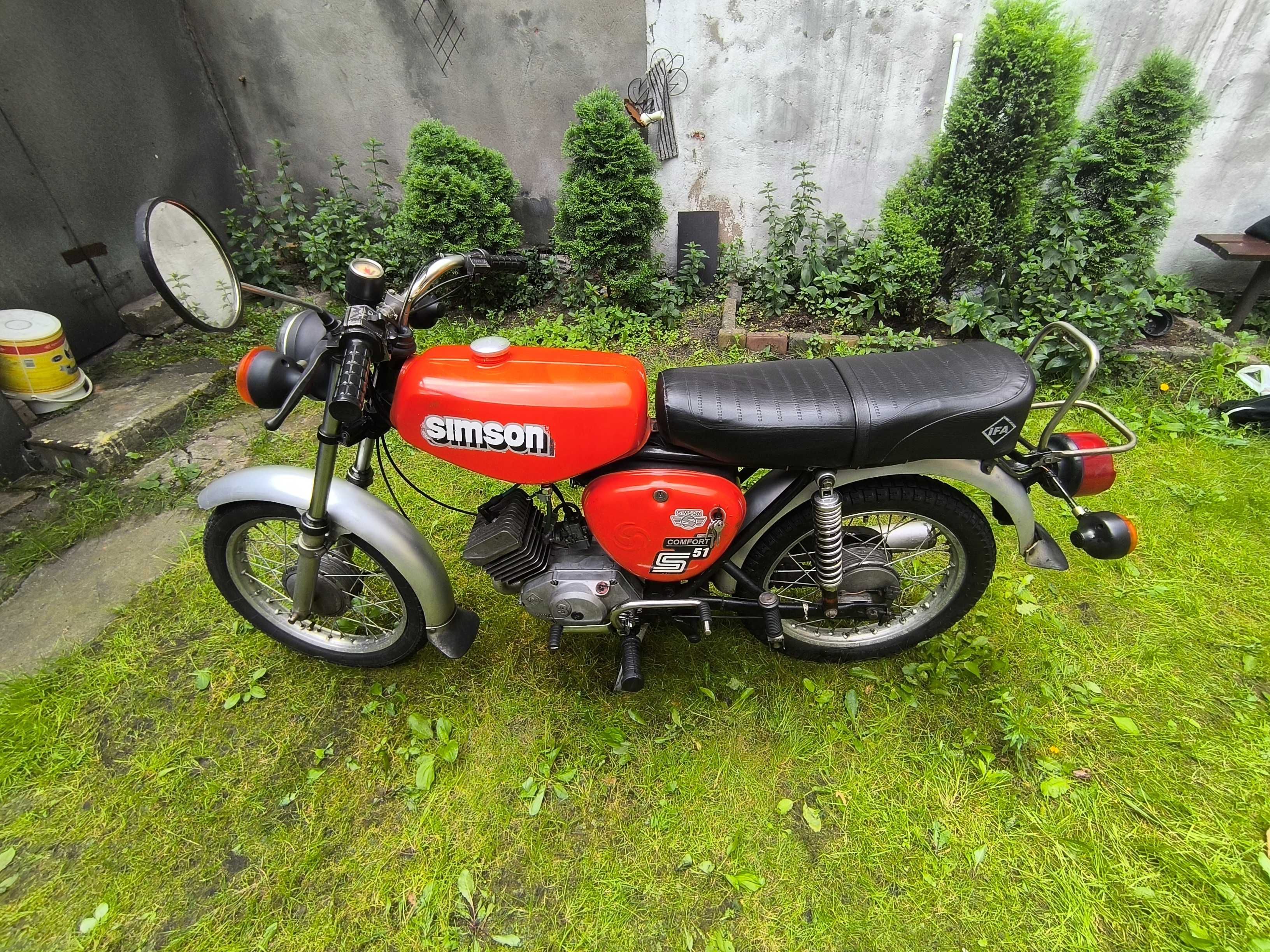 Simson S51   3 biegowy  1989 - oryginał - sprawny  - z dokumentami
