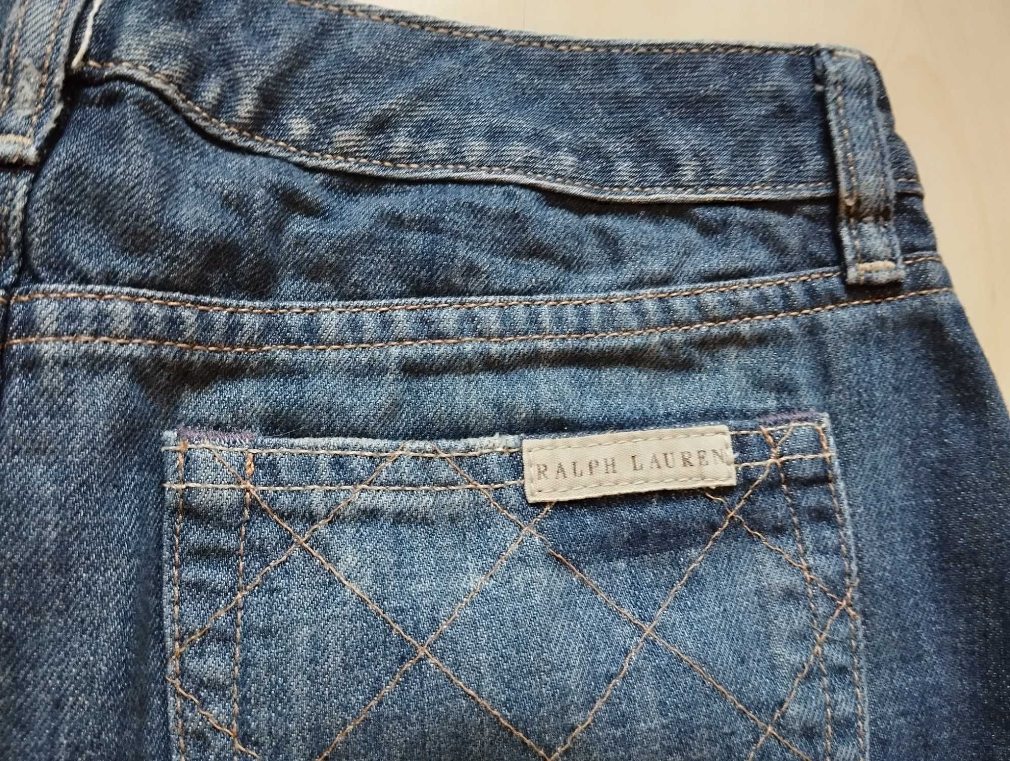 Ralph Lauren spódniczka jeansowa niebieska przecierana XS vintage piko
