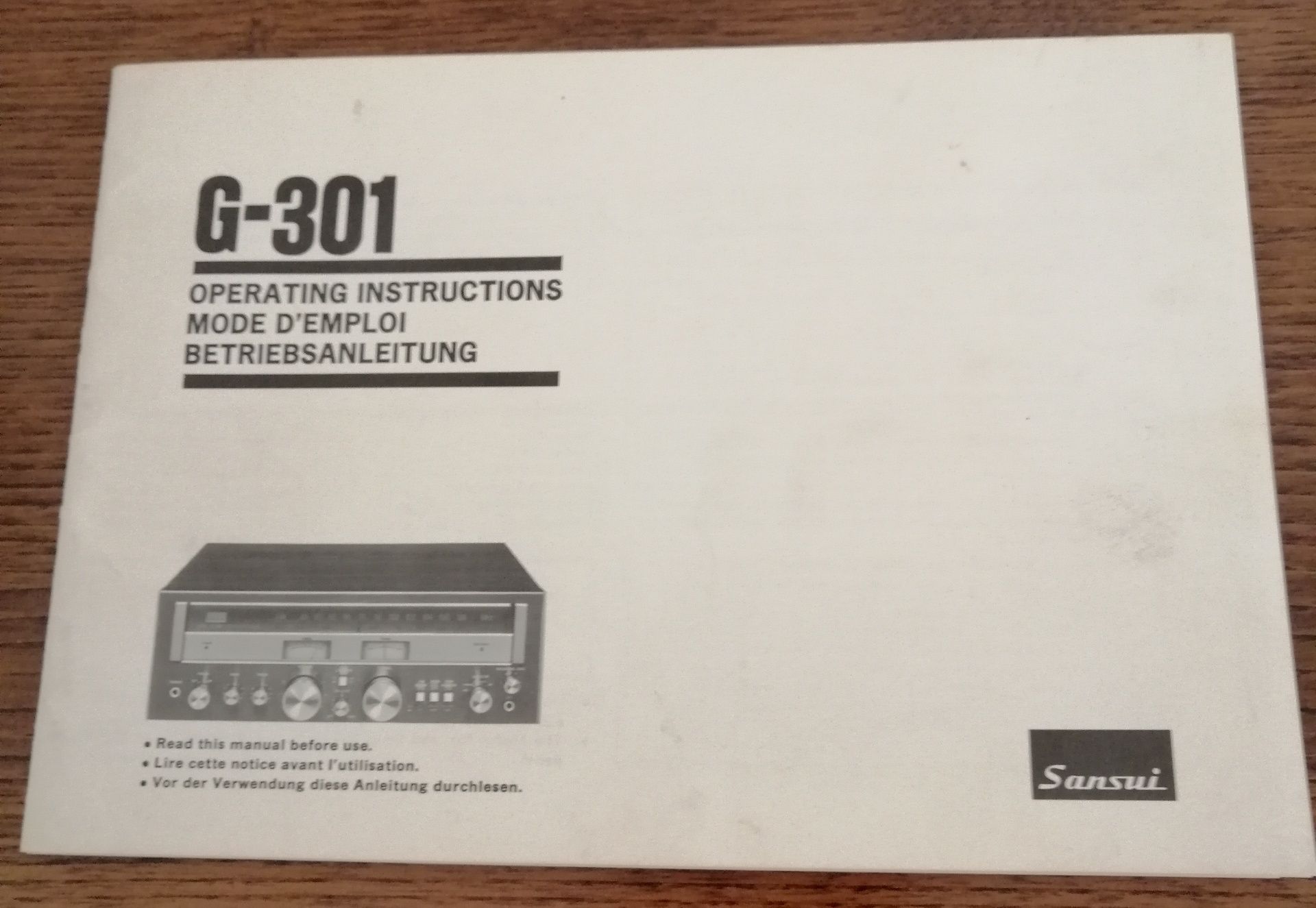 Vendo manual de instruções original do Receiver sansui 301/3000