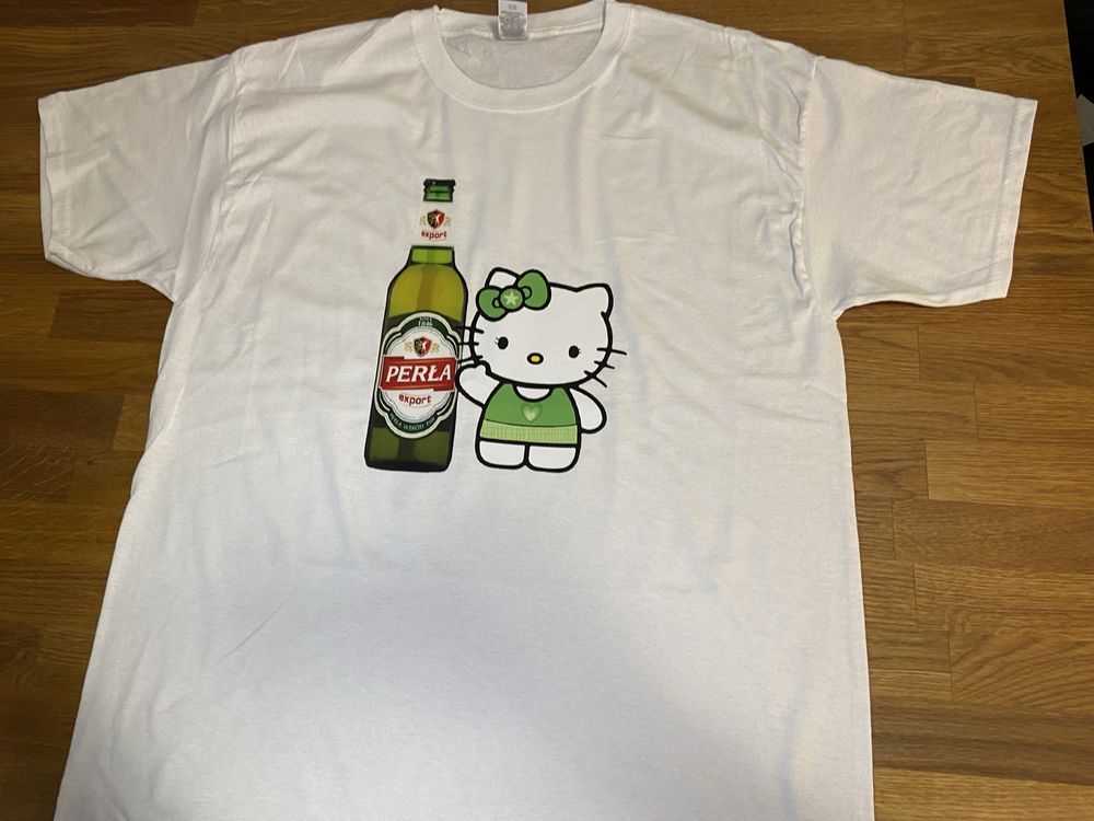 koszulka t-shirt y2k piwo perla hello kitty