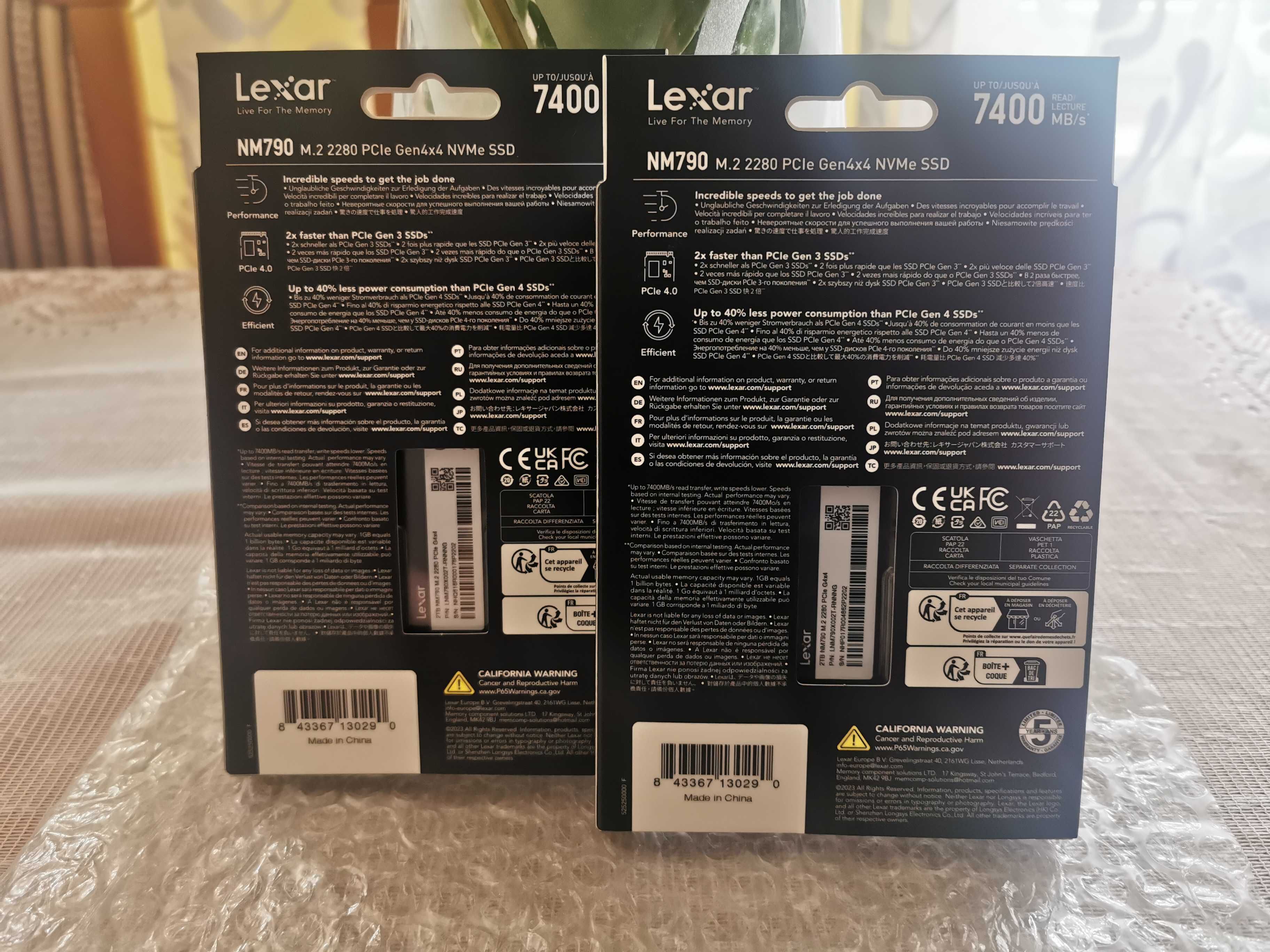 Dyski ssd nvme m2 Lexar nm790 2TB nowe nieużywane 7400mb/s !!!