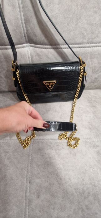 Сумка оригинал Guess,2 ремня 23×14×8, красивая фурнитура