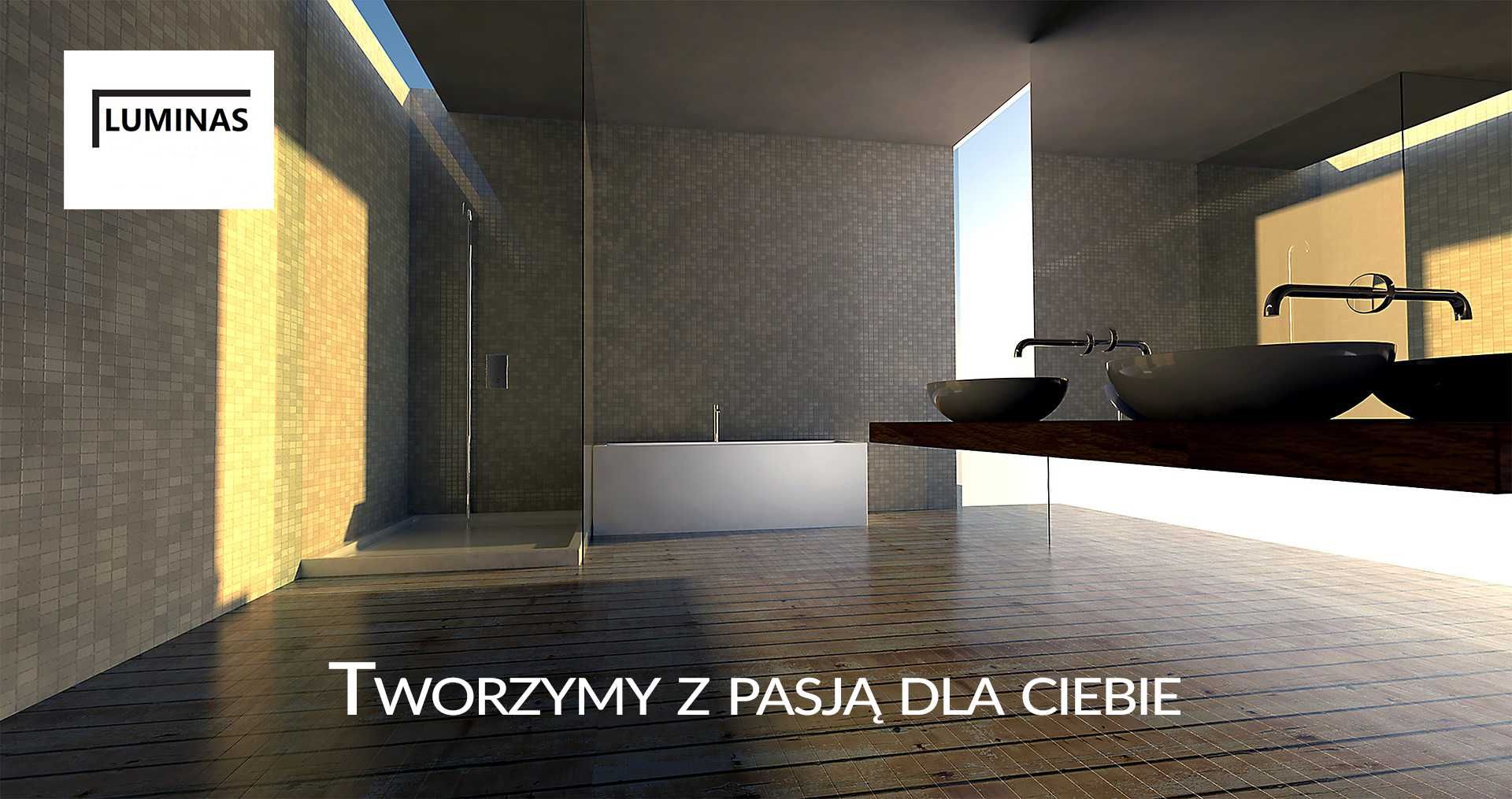 Promocja! Kabina Prysznicowa PIĘCIOKĄTNA BEZRAMOWA 90x90+brodzik 5 cm!