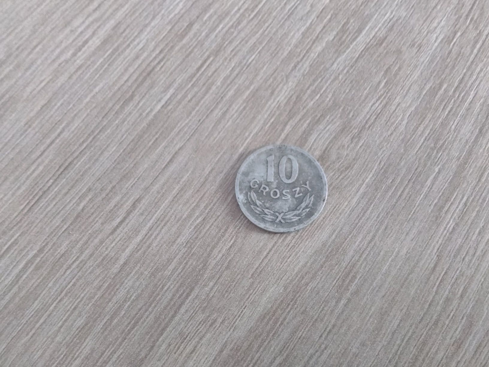 Moneta Aluminiowa 10 groszy 1963r. Bez Wybitego Znaku Mennicy Polskiej