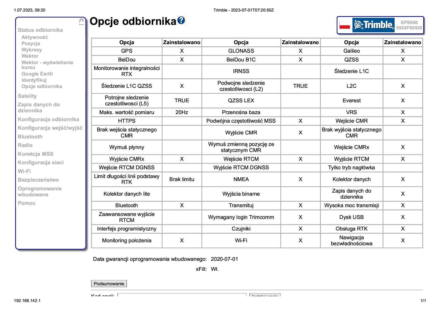 Trimble SPS 986 z IMU-używany=R12i-oparty uparcie mierzy z dokł. 4 cm!