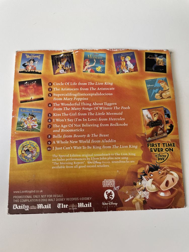 Król Lew - Disney - Płyta CD z muzyką z filmów