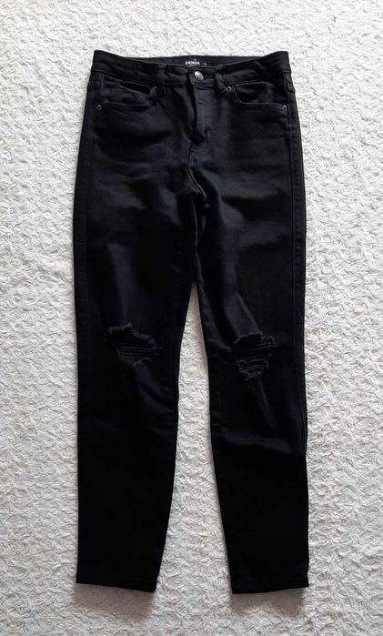 SINSAY NOWE czarne spodnie denim r. 36/164