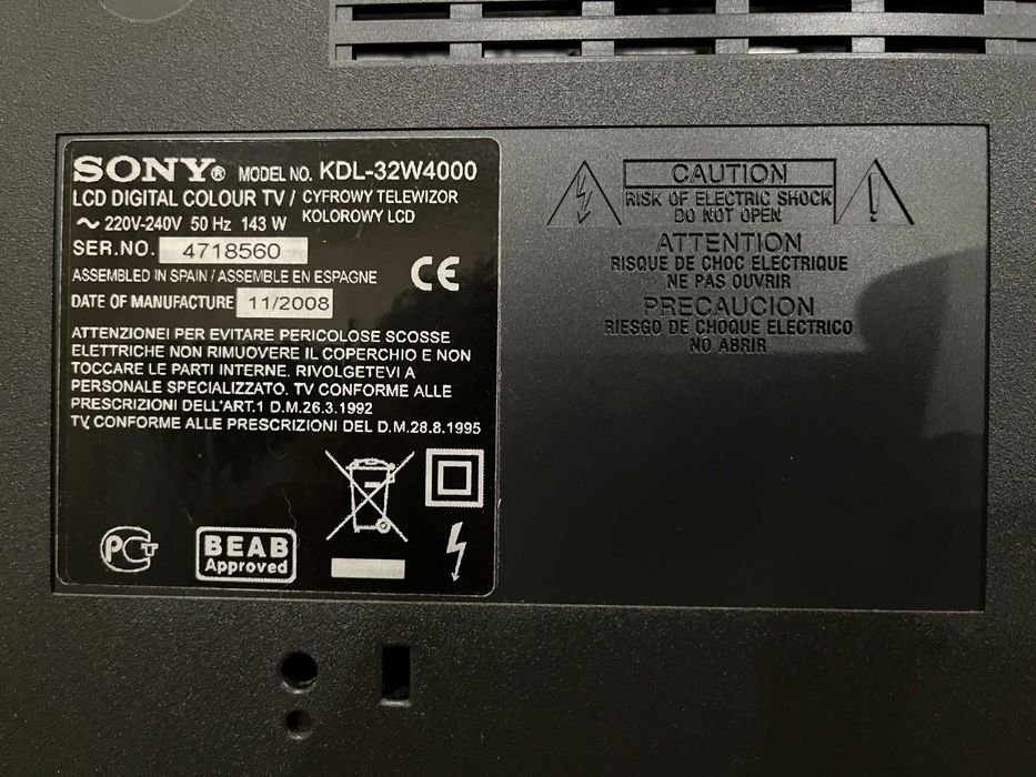 Телевізор Sony Bravia KDL-32W4000