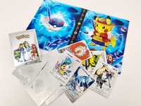 Super zestaw album 3D A5 na karty Pokemon + srebrne karty Pokemon nowe