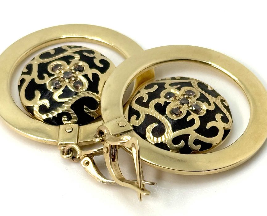 Duże złote kolczyki 20g próba 585 UNIKAT