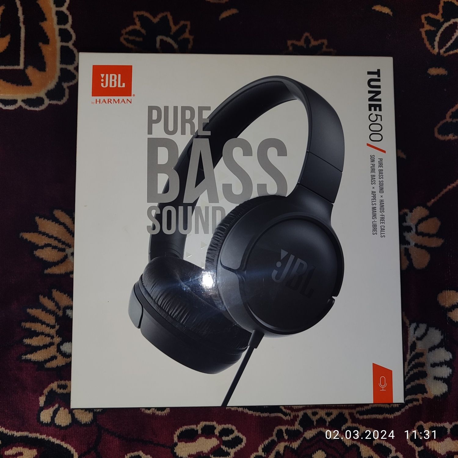 Навушники JBL T500 чорний