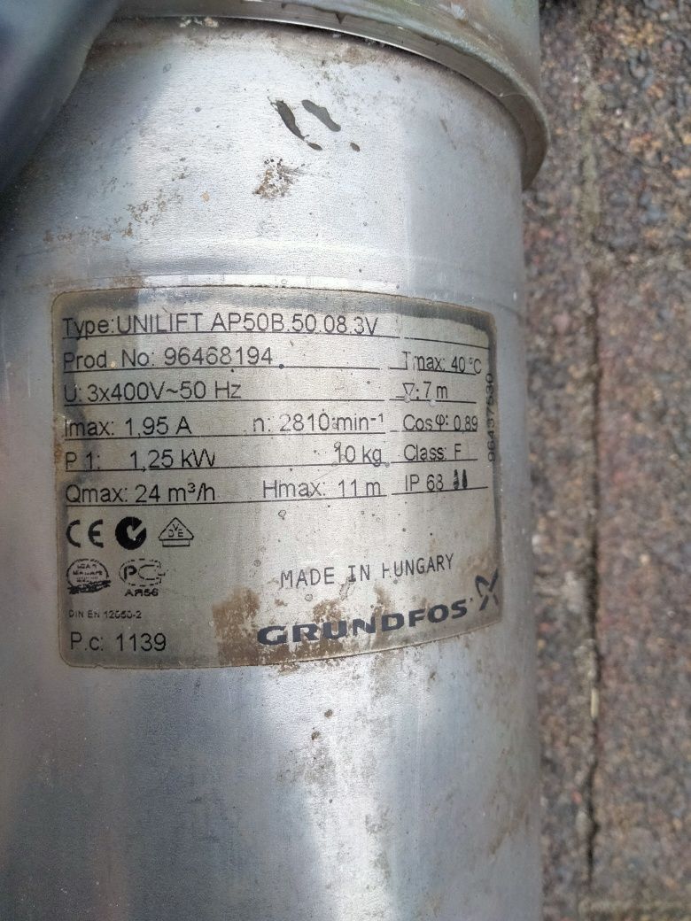 Pompa wody czystej i brudnej
