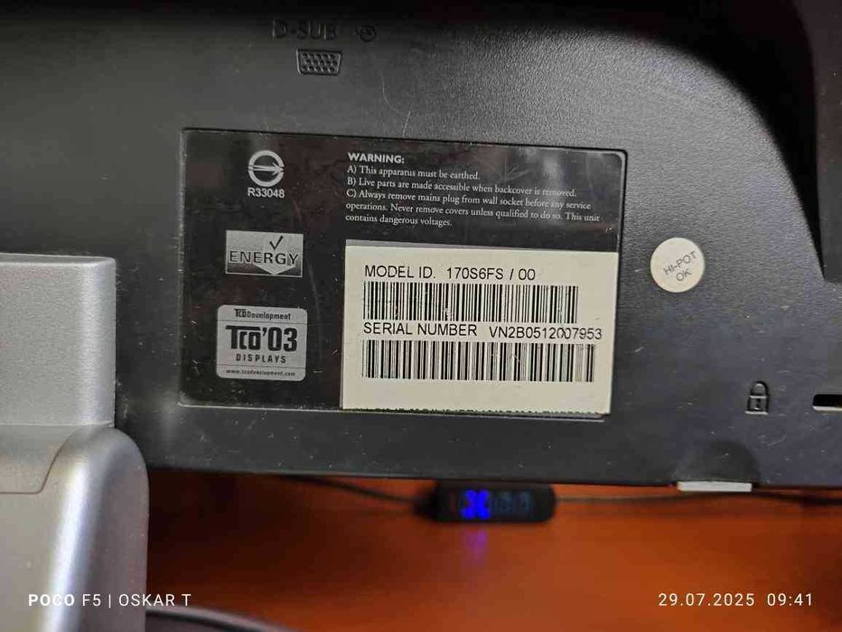 Monitor Philips 170S VGA
