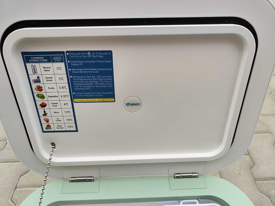 BINGI przenośna lodówka samochodowa 12.8L (15C do -18C)