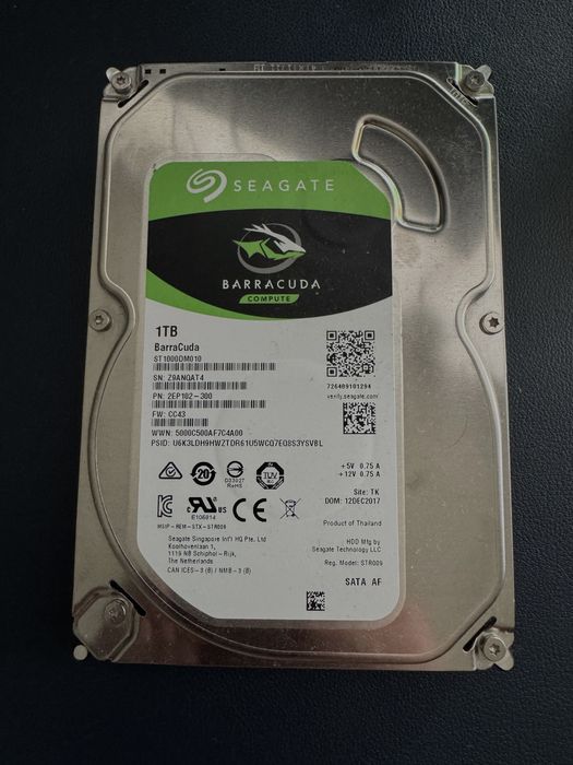 продам Жесткий диск Seagate BarraCuda HDD 1TB
