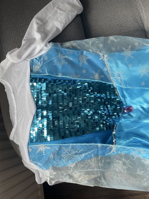 Sukienka elsy na bal karnawalowy, bal przebierancow, 3-5 lat