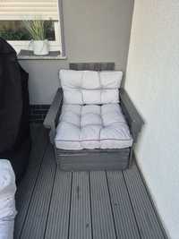 Fotel z europalet z poduszkami