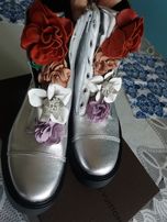 Buty botki damskie KATY PERRY 38 srebrne CUDNE!!!