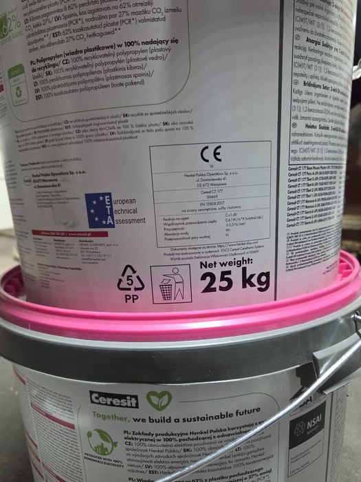 Ceresit CT 177 Mosaic Plaster 1.0–1.6 mm 2 wiadra