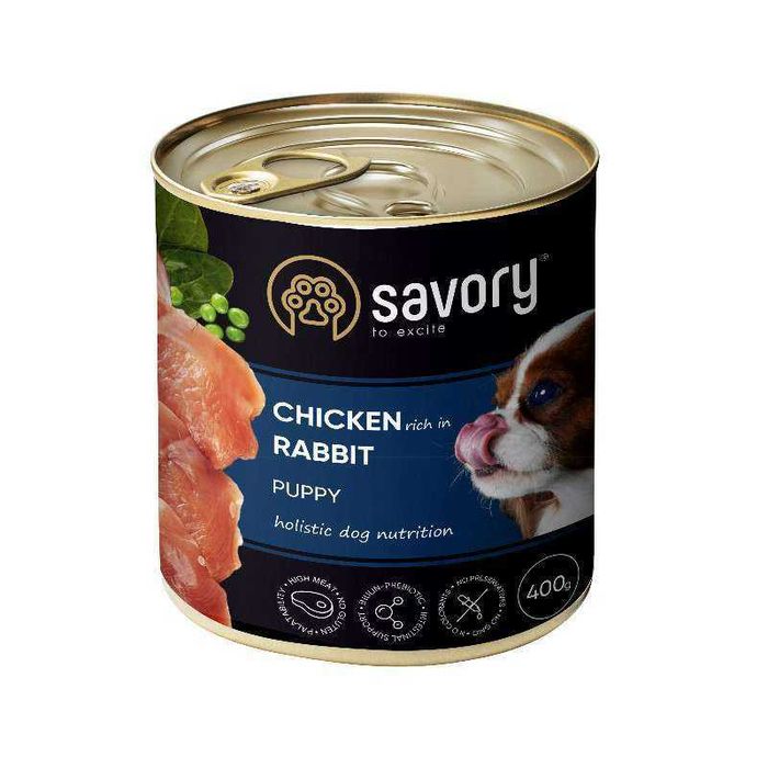 Вологий Консервований Корм SAVORY DOG 6 х 400 грам для собак. 5 Видів