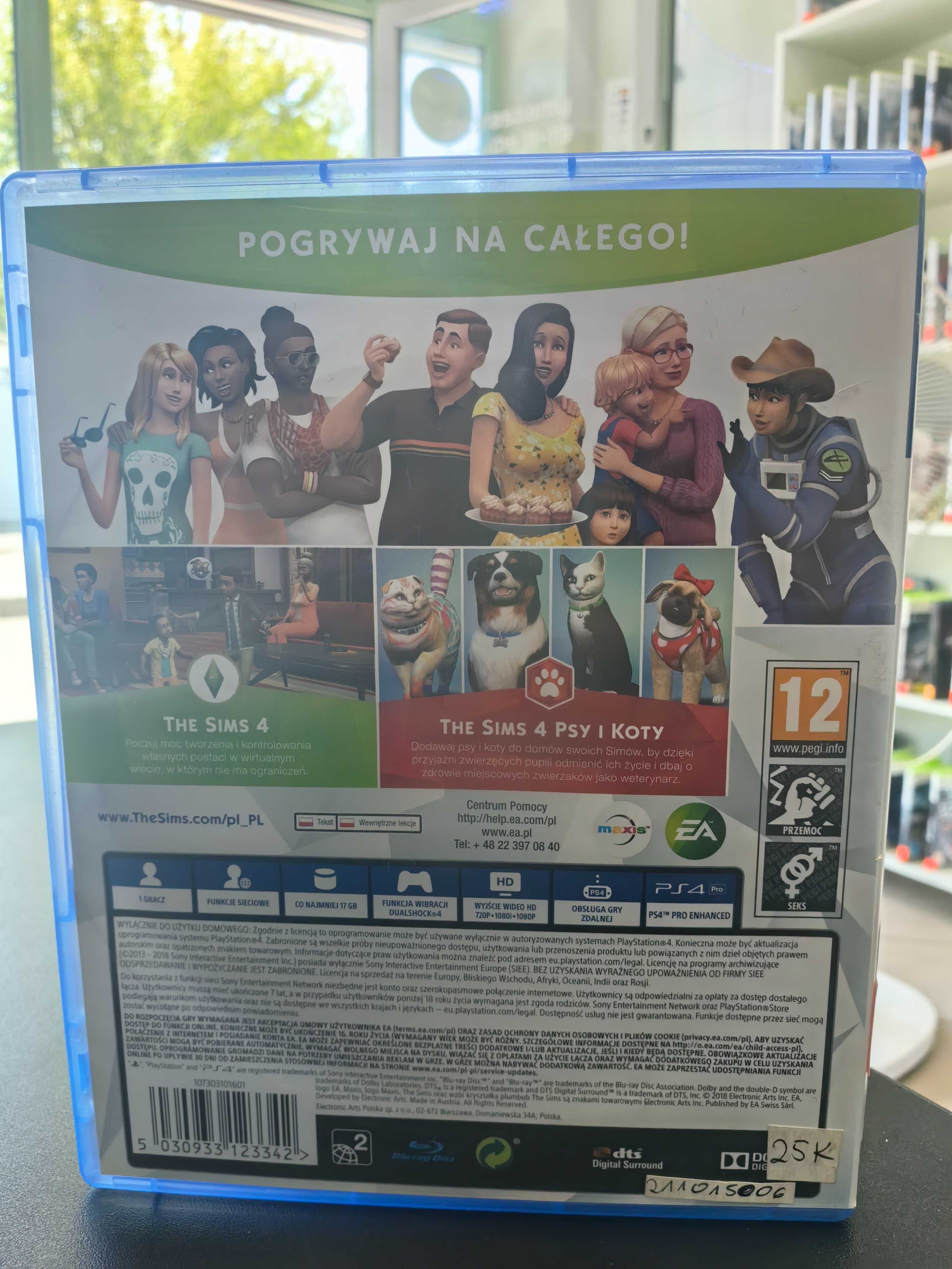 The Sims 4 plus dodatek Psy i koty PS4 SklepzGramiWWA