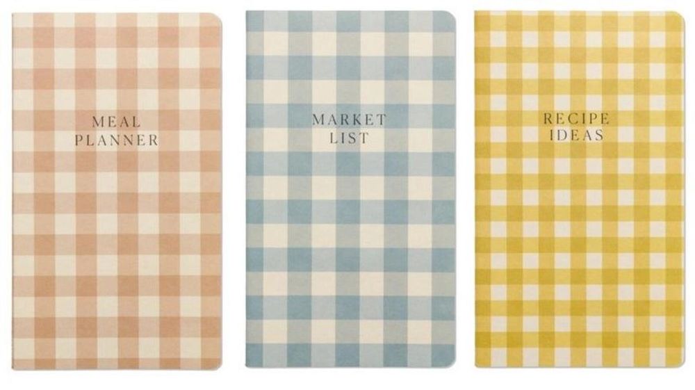 Zestaw 3 notatników Kitchen Designworks Ink ,119x205 mm